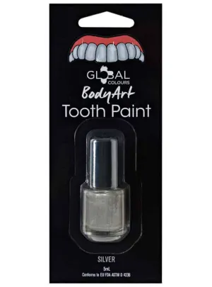 Brush On Silver Tooth Paint Makeup