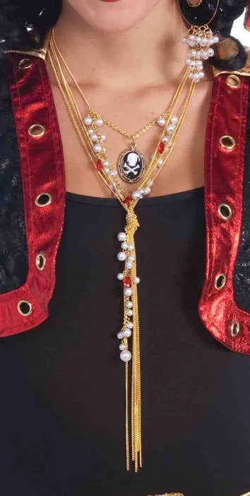 Buccaneer Beauty Long Drop Cameo Necklace