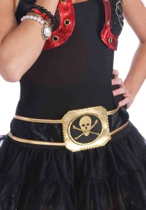 Buccaneer Beauty Skull Costume Belt