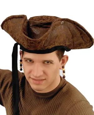 Buccaneer Bounty Brown Pirate Costume Hat