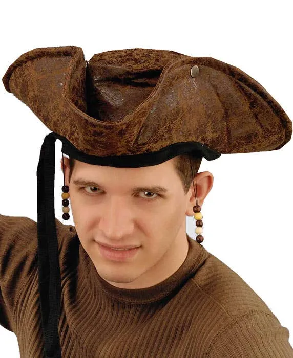 Buccaneer Bounty Brown Pirate Costume Hat