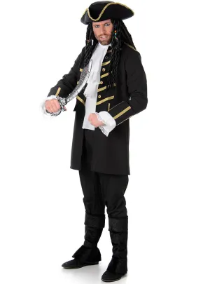 Buccaneer Pirate Captain Mens Fancy Dress Costume