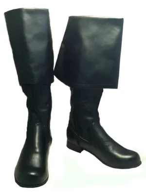 Buccaneer Pirate Mens Black Costume Boots