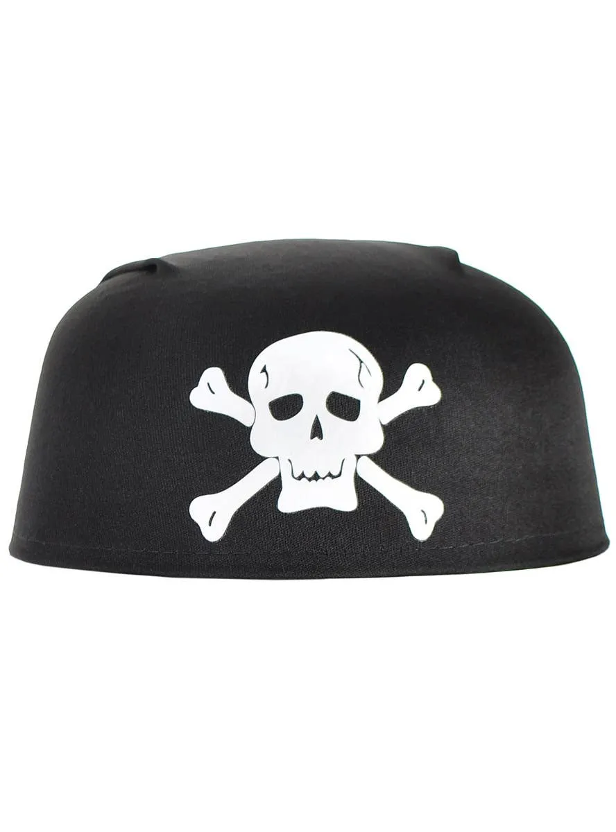 Buccaneer Skull and Crossbones Pirate Costume Cap