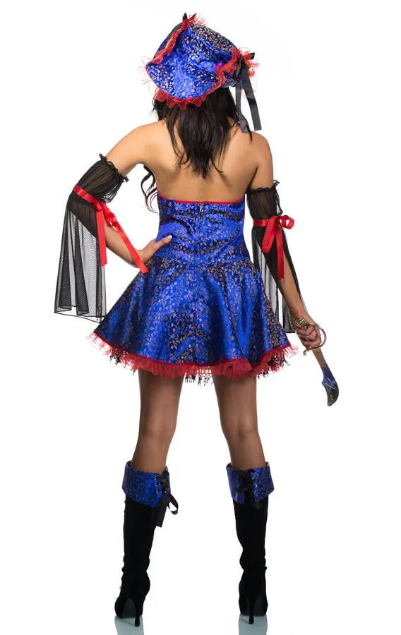 Buccaneer Womens Blue Bounty Pirate Wench Costume