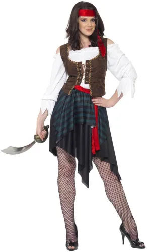 Buccaneers Bounty Womens Pirate Fancy Dress Costume