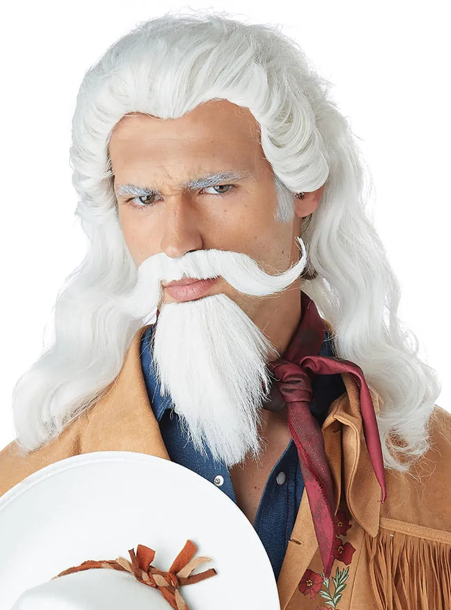 Buffalo Bill Mens Wild West Wig and Beard Set