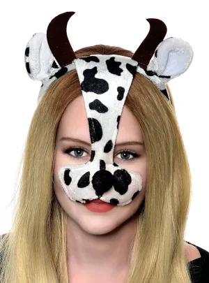 Bull Ears and Nose on Headband Costume Accessory