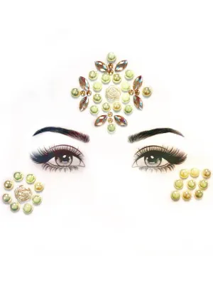 Bumbles Pearls and Roses Stick On Face Jewels