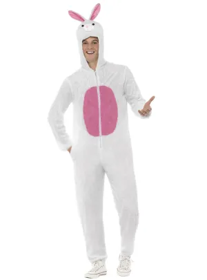Bunny Mens White Rabbit Onesie Costume