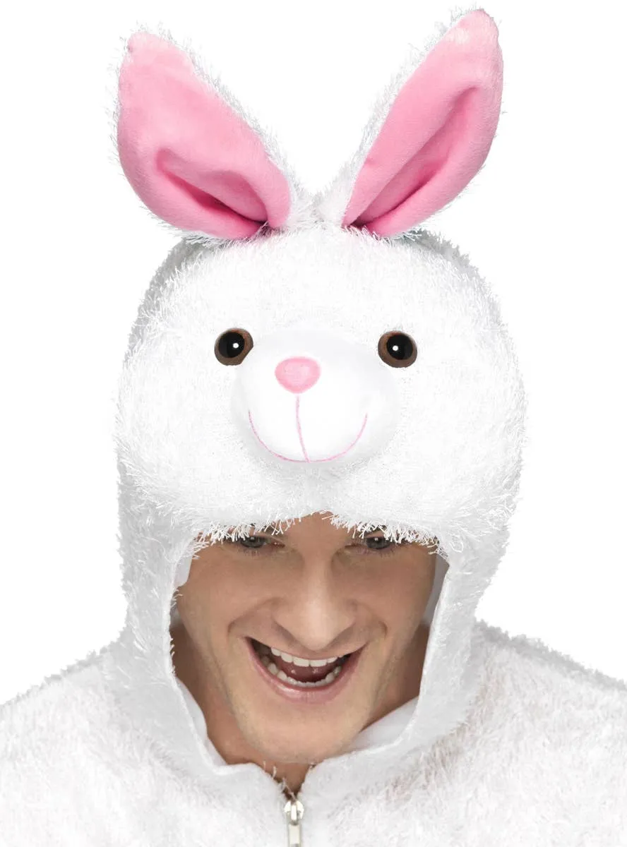 Bunny Mens White Rabbit Onesie Costume