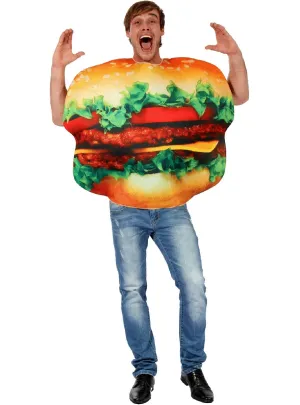 Burger Man Adults Novelty Fancy Dress Costume