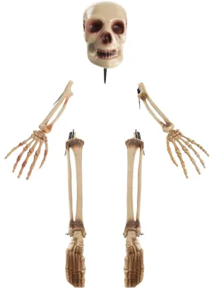 Buried Alive Skeleton Garden Lawn Stakes Halloween Decoration