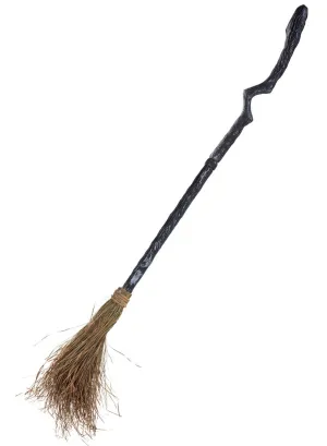 Bushy Brown Witch Broomstick Halloween Accessory