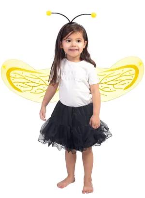 Buzzing Bumblebee Kids Wings and Headband Set