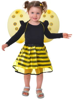 Buzzy Bee Toddler Girls Tutu and Wings Costume Set