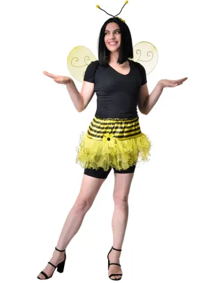 Buzzy Black and Yellow Bee Womens Costume Set