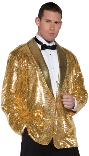 Cabaret Mens Gold Sequined Costume Jacket