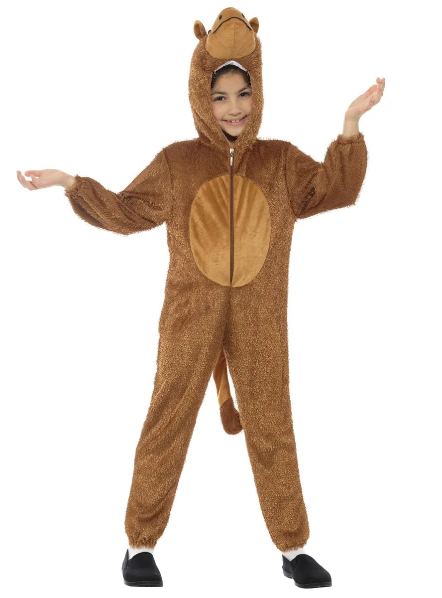 Camel Brown Hooded Animal Teen Costume Onesie