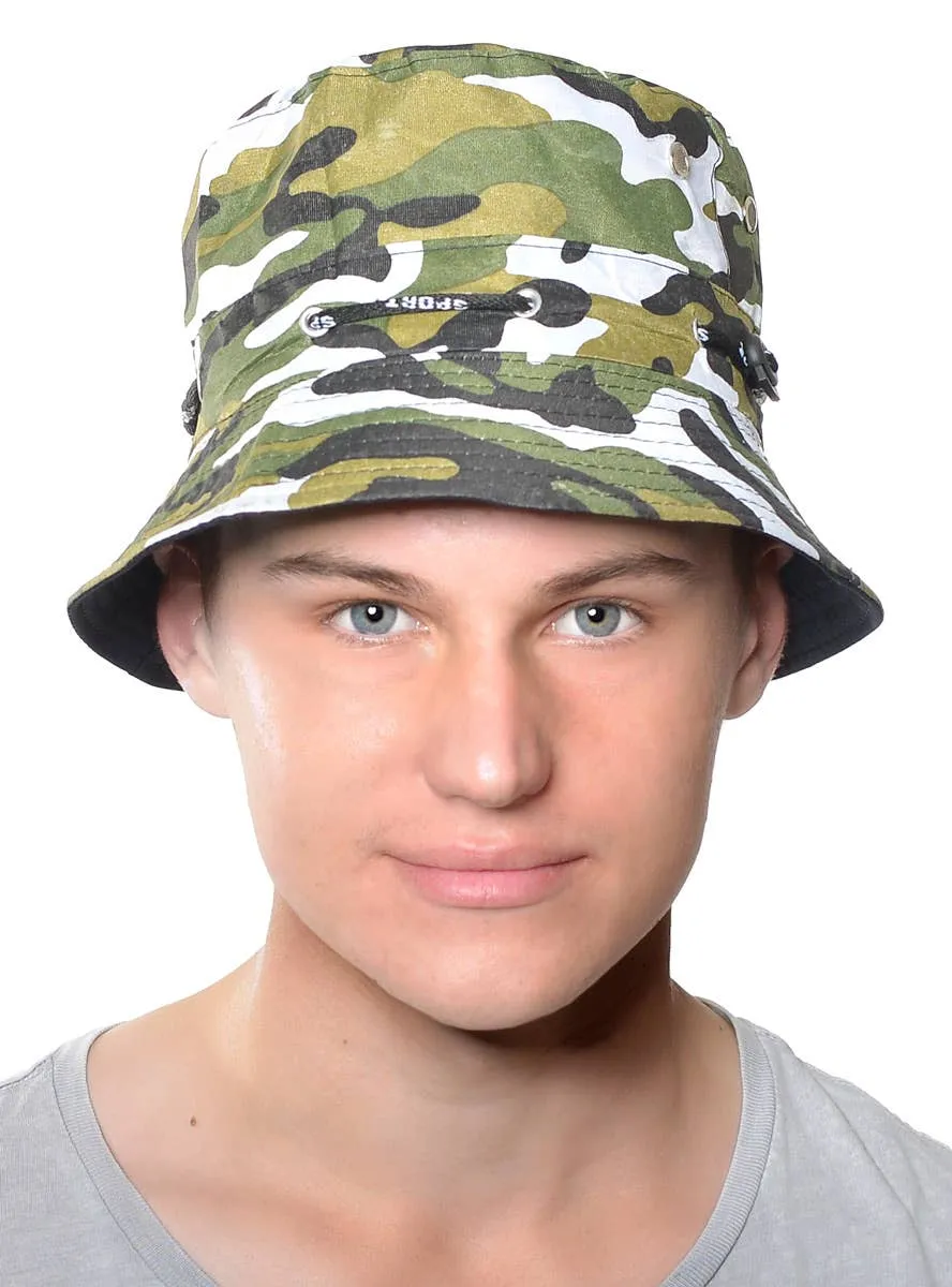 Camouflage Green Adults Army Bucket Hat