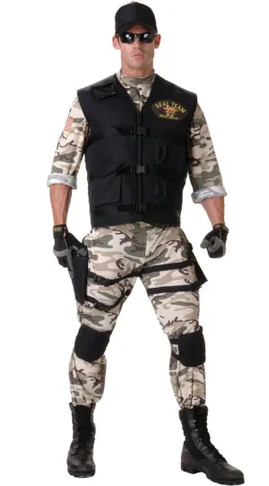 Camouflage Mens Navy SEAL Military Costume