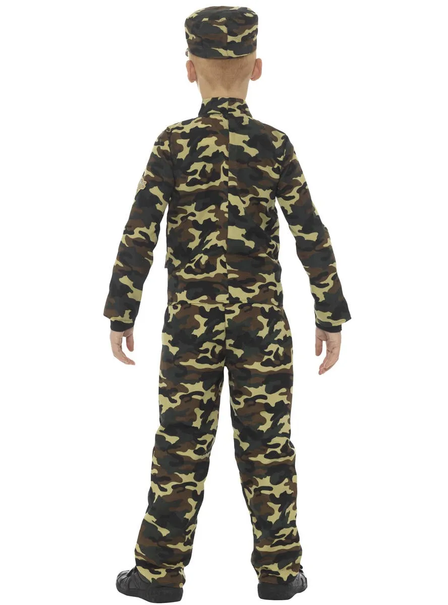 Camouflage Military Boys Soldier Fancy Dress Costume