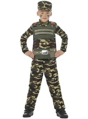 Camouflage Military Boys Soldier Fancy Dress Costume