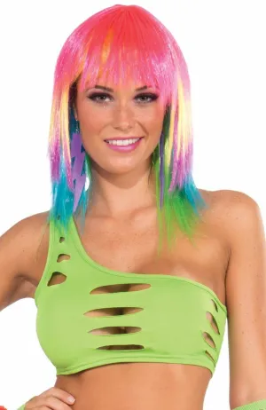 Candy Club 80s Neon Green Costume Cutout Bra Top