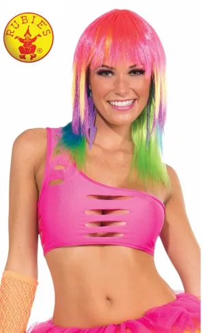 Candy Club 80s Neon Pink Costume Cutout Bra Top