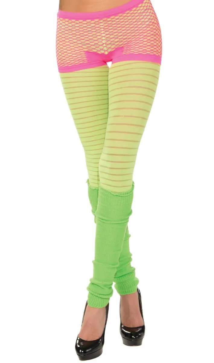 Candy Club Neon Pink Fishnet Booty Shorts