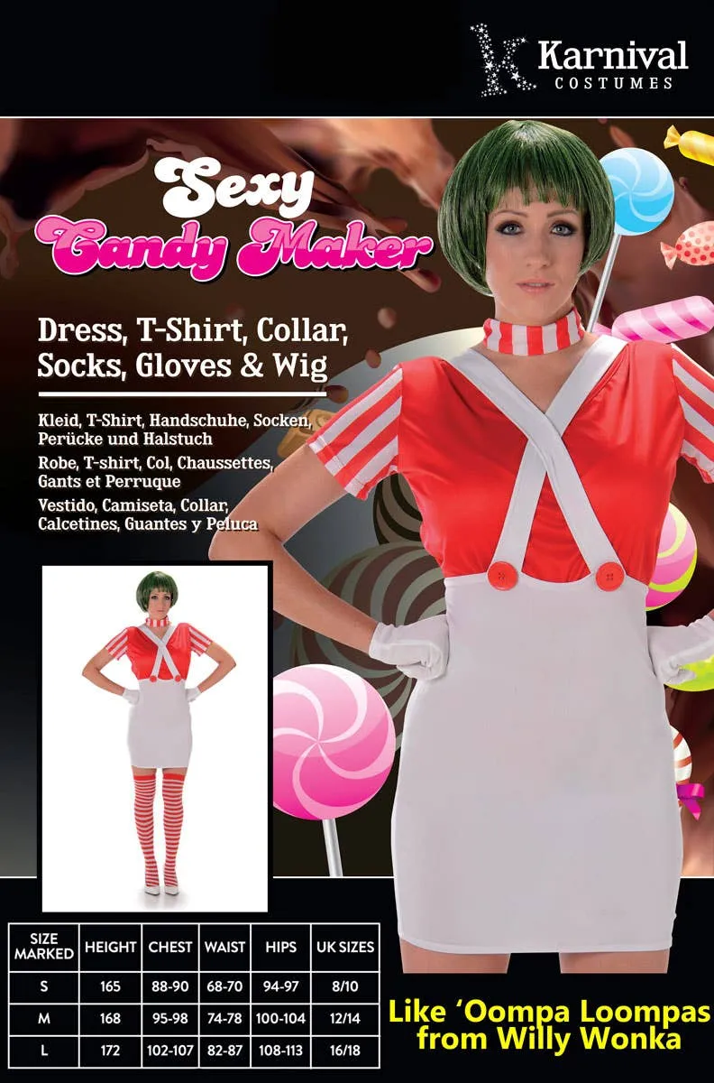 Candy Maker Womens Red Oompa Loompa Book Week Costume