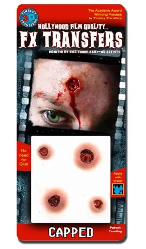 Capped Hollywood Quality 3D FX Transfer Wound