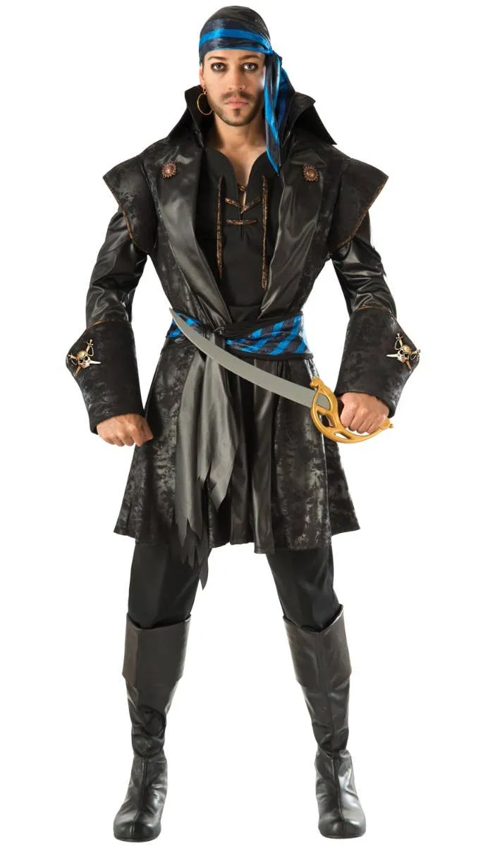 Captain Blackheart Mens Pirate Fancy Dress Costume