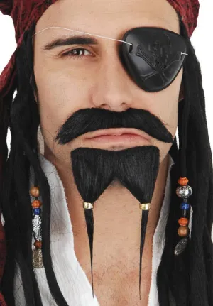 Captain Jack Pirate Beard and Moustache Set