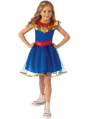 Captain Marvel Girls Superhero Tutu Costume Dress