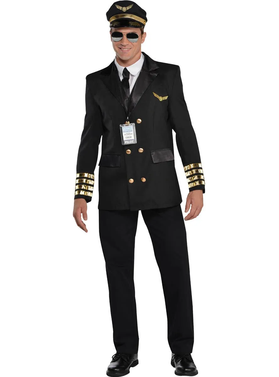 Captain Wingman Mens Pilot Uniform Costume