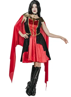 Captivating Red Vampiress Womens Halloween Costume