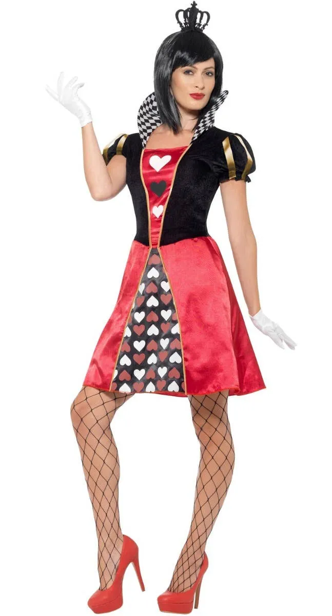 Carded Queen of Hearts Womens Fancy Dress Costume