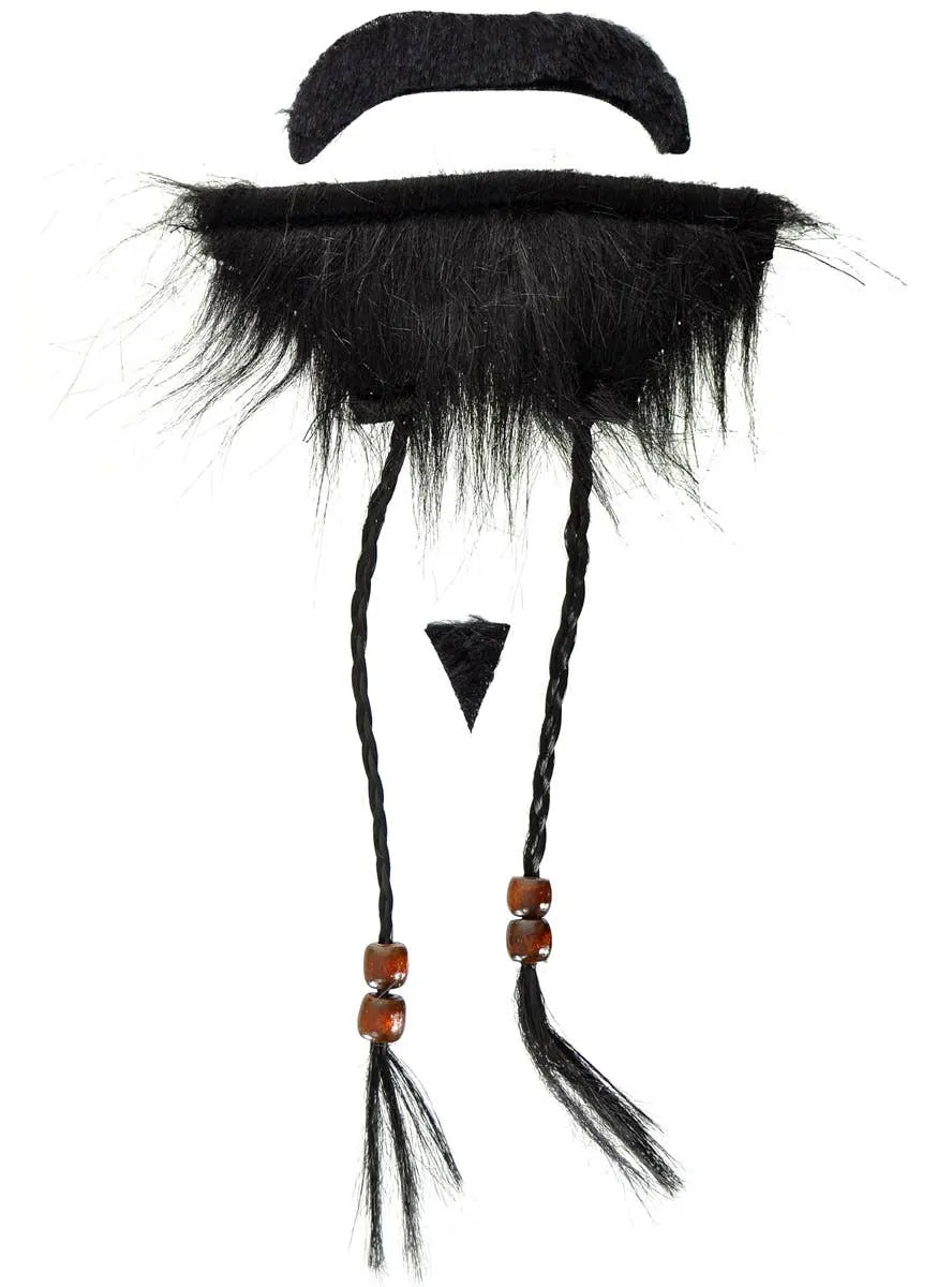 Caribbean Pirate 3 Piece Black Facial Hair Set