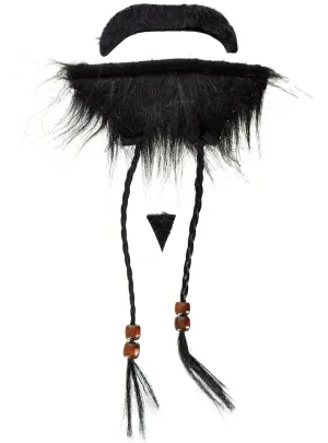 Caribbean Pirate 3 Piece Black Facial Hair Set