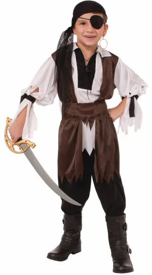 Caribbean Pirate Boys Brown and White Costume