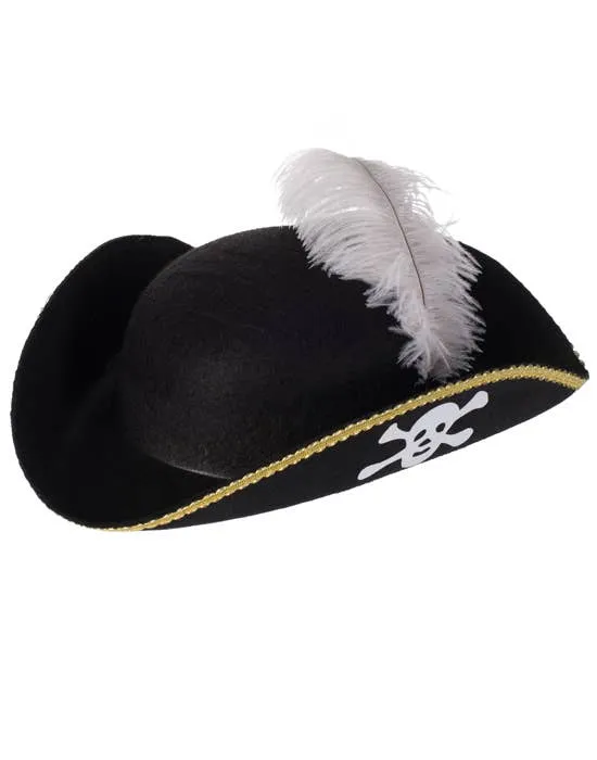 Caribbean Pirate Tri-corn Costume Hat