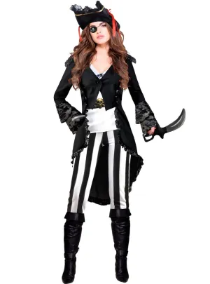 Caribbean Pirate Womens Fancy Dress Costume