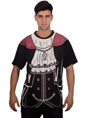 Cartoon Print Mens Halloween Vampire T-Shirt