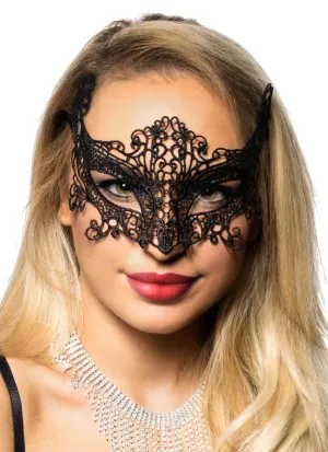 Cat Eyes Black Lace Masquerade Mask