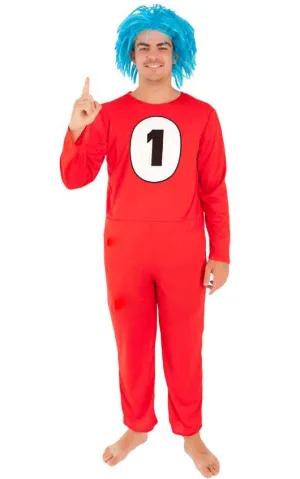 Cat in the Hat Adults Thing 1 Book Week Costume