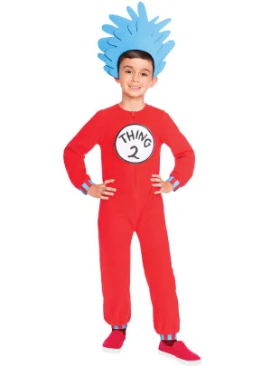 Cat In The Hat Boys Dr Seuss Thing 1 or 2 Costume
