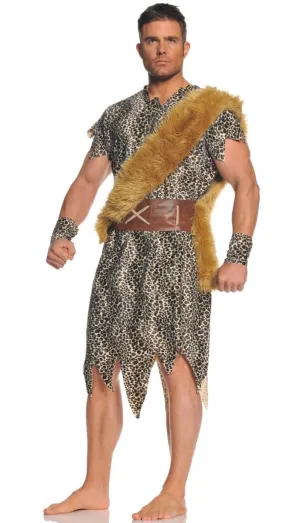 Cave Dweller Mens Caveman Fancy Dress Costume