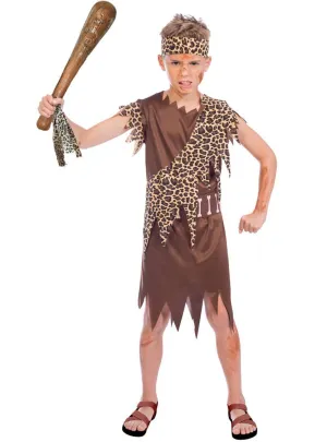 Caveboy Prehistoric Boys Fancy Dress Costume