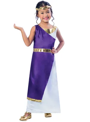 Celestial Girls Purple Ancient Roman Toga Costume